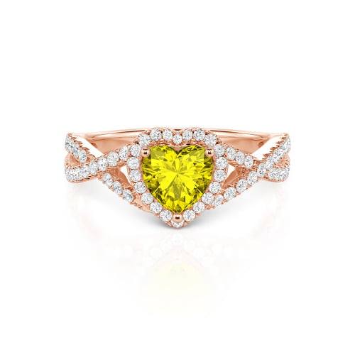Jeulia Classic Heart Twist Custom Promise Ring Sterling Silver