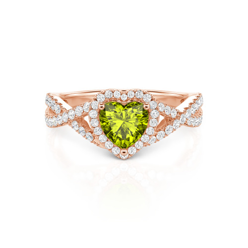 Jeulia Classic Heart Twist Custom Promise Ring Sterling Silver