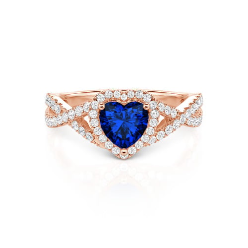 Jeulia Classic Heart Twist Custom Promise Ring Sterling Silver