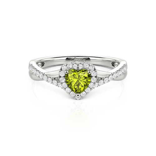 Jeulia Custom Halo Heart Engagement Ring Twist Design