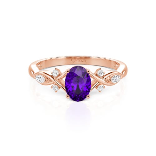 Jeulia Oval Cut Custom Infinity Engagement Ring Sterling Silver