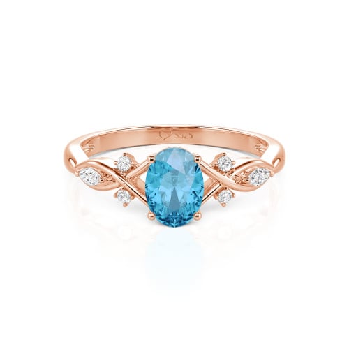 Jeulia Oval Cut Custom Infinity Engagement Ring Sterling Silver