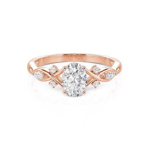 Jeulia Oval Cut Custom Infinity Engagement Ring Sterling Silver