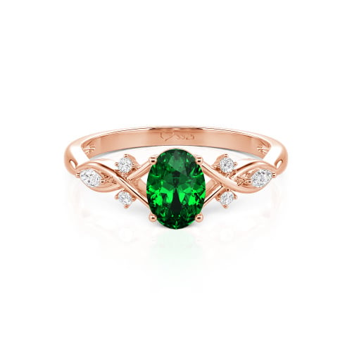 Jeulia Oval Cut Custom Infinity Engagement Ring Sterling Silver