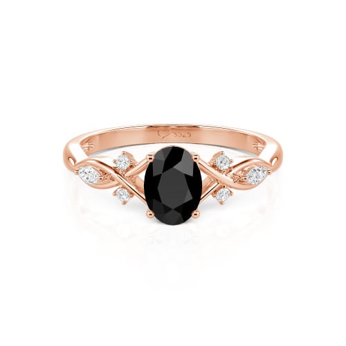 Jeulia Oval Cut Custom Infinity Engagement Ring Sterling Silver