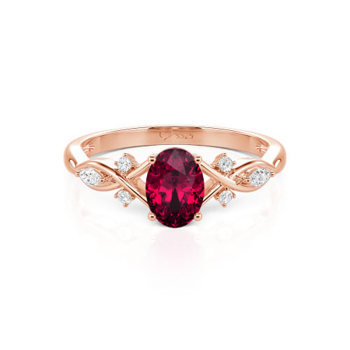 Jeulia Oval Cut Custom Infinity Engagement Ring Sterling Silver