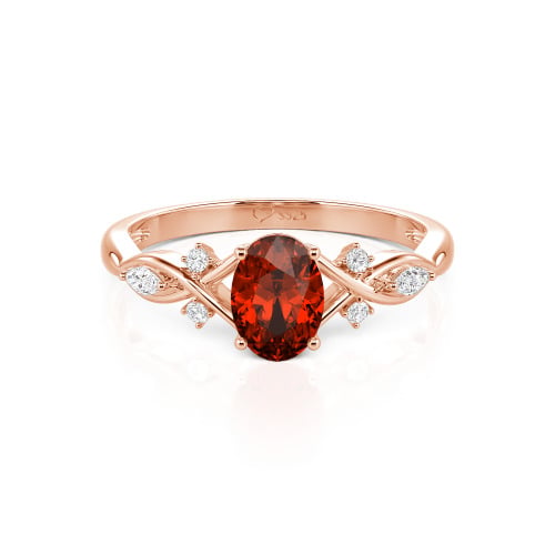Jeulia Oval Cut Custom Infinity Engagement Ring Sterling Silver