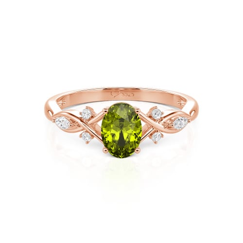 Jeulia Oval Cut Custom Infinity Engagement Ring Sterling Silver