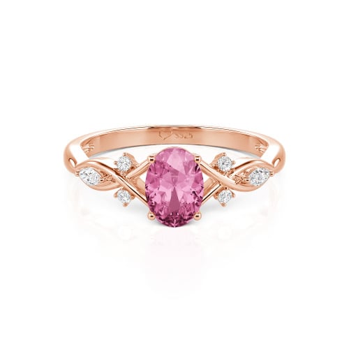 Jeulia Oval Cut Custom Infinity Engagement Ring Sterling Silver