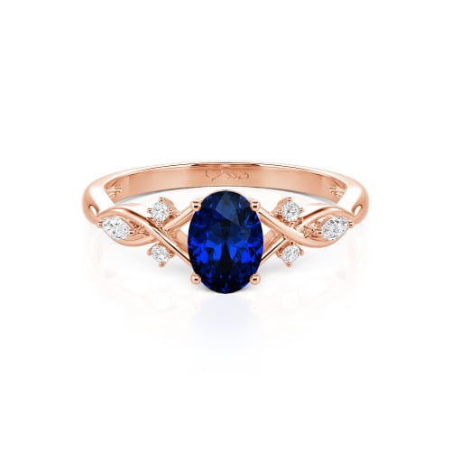 Jeulia Oval Cut Custom Infinity Engagement Ring Sterling Silver