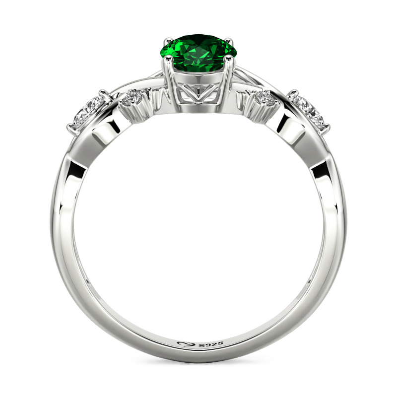 Jeulia Oval Cut Custom Infinity Engagement Ring Sterling Silver