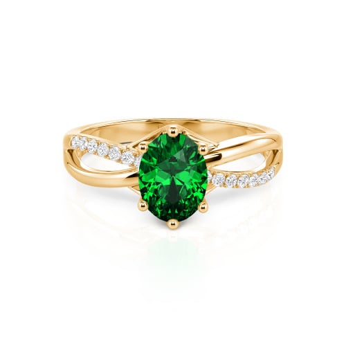 Jeulia Custom Twisted Oval Engagement Ring Sterling Silver