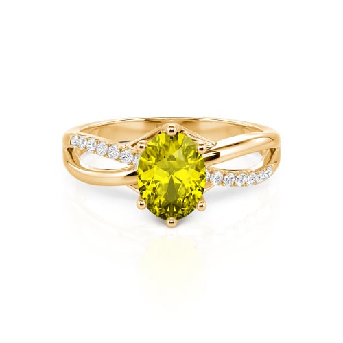 Jeulia Custom Twisted Oval Engagement Ring Sterling Silver