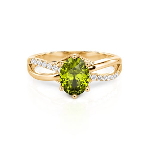 Jeulia Custom Twisted Oval Engagement Ring Sterling Silver