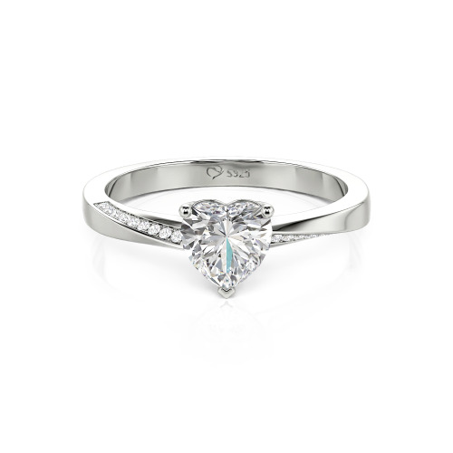 Jeulia Custom Heart Promise Ring Twist Band Design