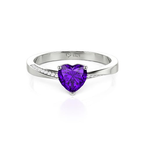 Jeulia Custom Heart Promise Ring Twist Band Design