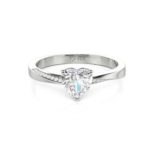 Jeulia Custom Heart Promise Ring Twist Band Design