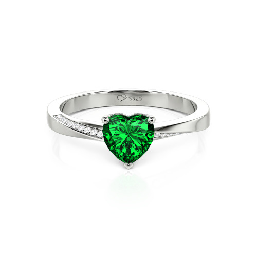 Jeulia Custom Heart Promise Ring Twist Band Design