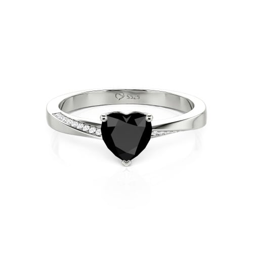 Jeulia Custom Heart Promise Ring Twist Band Design