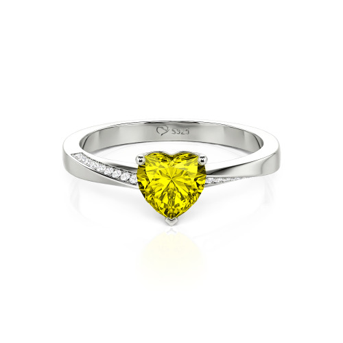 Jeulia Custom Heart Promise Ring Twist Band Design
