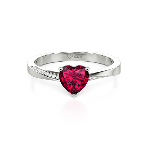 Jeulia Custom Heart Promise Ring Twist Band Design
