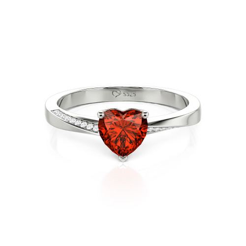 Jeulia Custom Heart Promise Ring Twist Band Design
