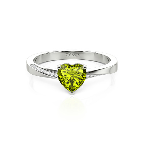 Jeulia Custom Heart Promise Ring Twist Band Design