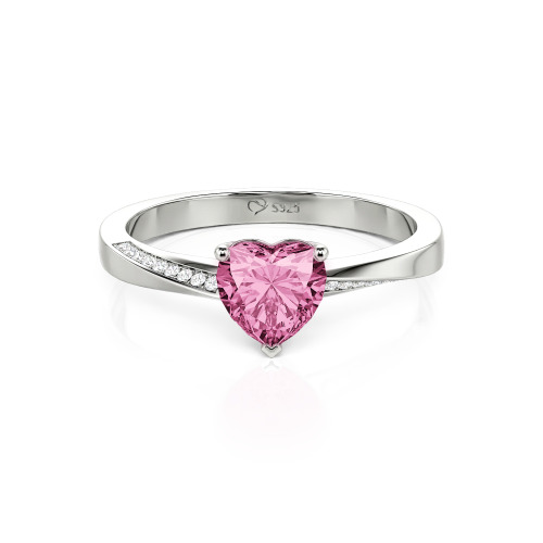 Jeulia Custom Heart Promise Ring Twist Band Design