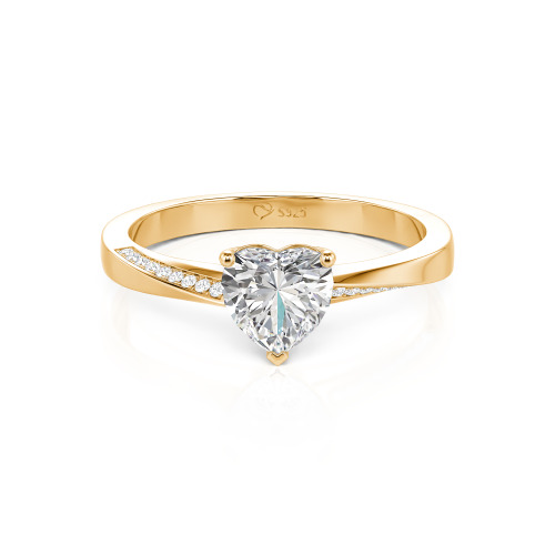 Jeulia Custom Heart Promise Ring Twist Band Design