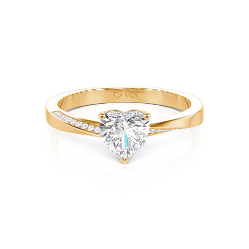 Jeulia Custom Heart Promise Ring Twist Band Design