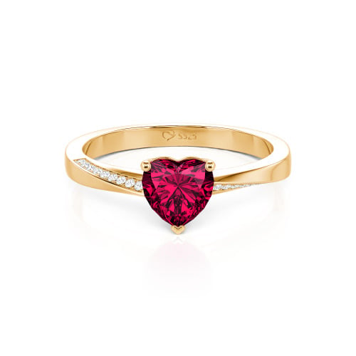 Jeulia Custom Heart Promise Ring Twist Band Design