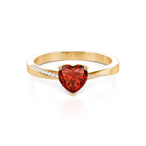 Jeulia Custom Heart Promise Ring Twist Band Design