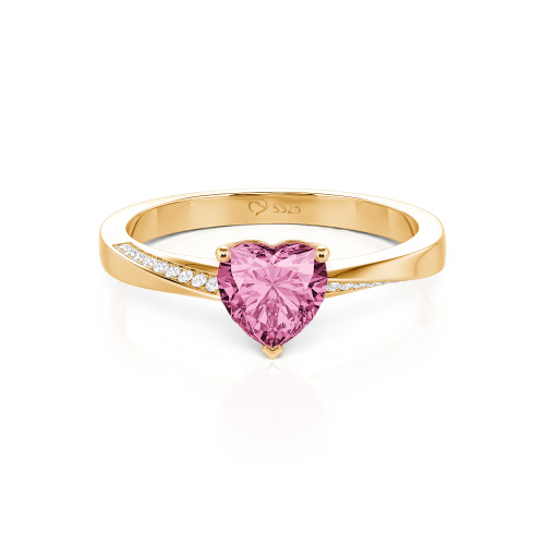 Jeulia Custom Heart Promise Ring Twist Band Design