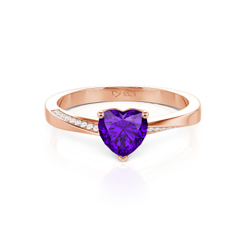 Jeulia Custom Heart Promise Ring Twist Band Design