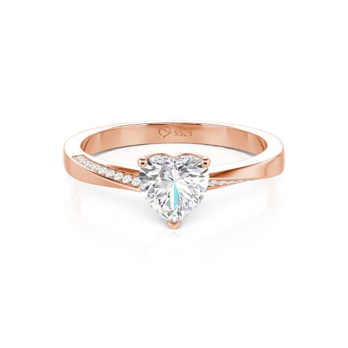 Jeulia Custom Heart Promise Ring Twist Band Design