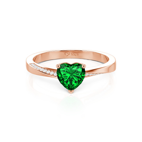 Jeulia Custom Heart Promise Ring Twist Band Design