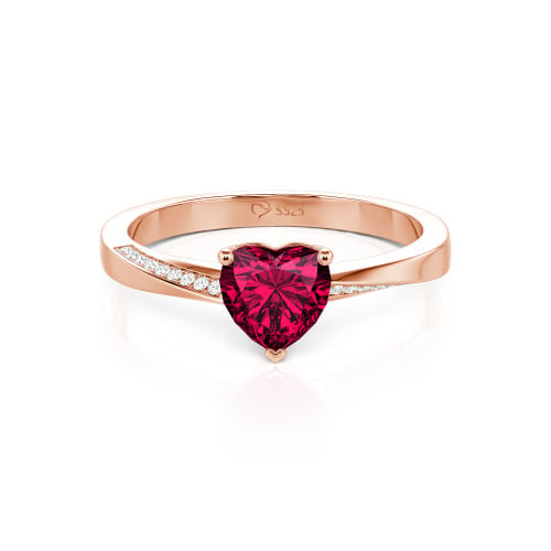 Jeulia Custom Heart Promise Ring Twist Band Design
