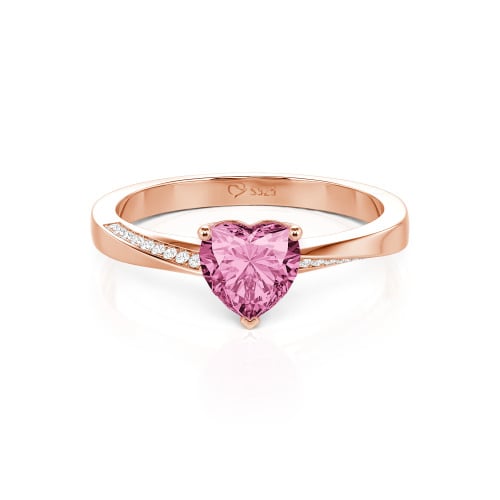 Jeulia Custom Heart Promise Ring Twist Band Design