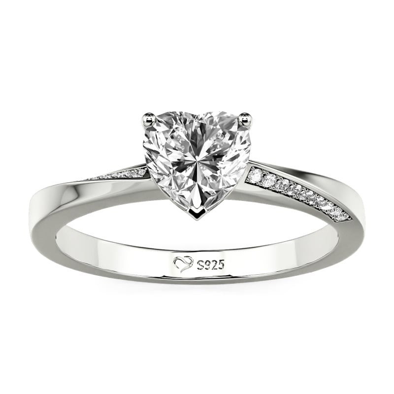 Jeulia Custom Heart Promise Ring Twist Band Design