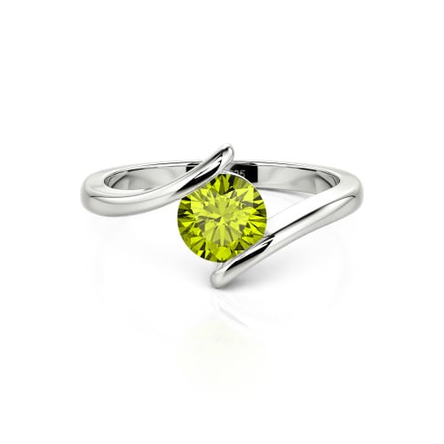 Jeulia Simple Bypass Custom Round Solitaire Ring