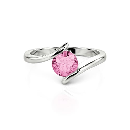 Jeulia Simple Bypass Custom Round Solitaire Ring