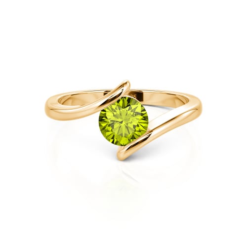 Jeulia Simple Bypass Custom Round Solitaire Ring