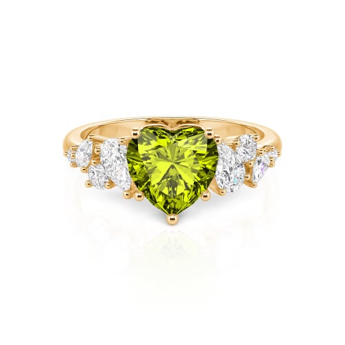 Jeulia Galactic Custom Heart Engagement Ring Sterling Silver