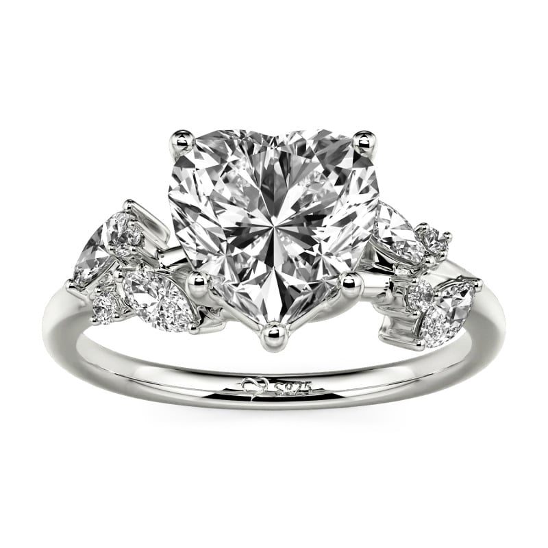 Jeulia Classic Custom Heart Cluster Ring