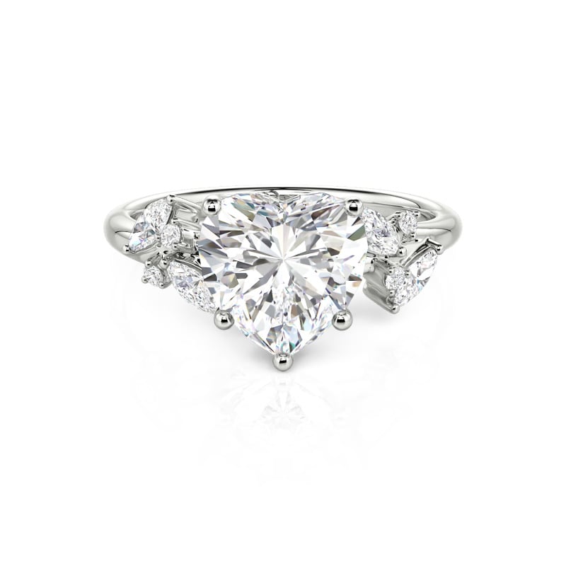Jeulia Classic Custom Heart Cluster Ring