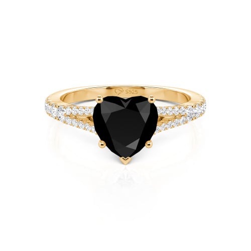 Jeulia Custom Heart Engagement Ring Sterling Silver