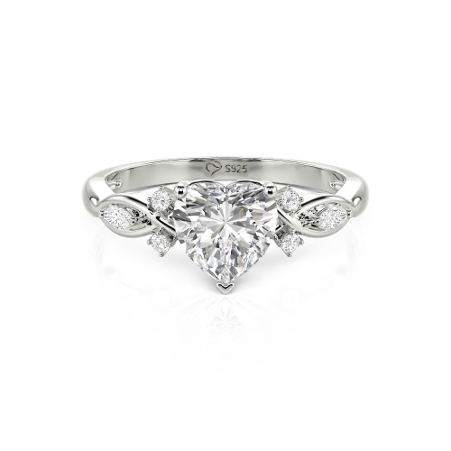 Jeulia Classic Infinity Custom Heart Ring