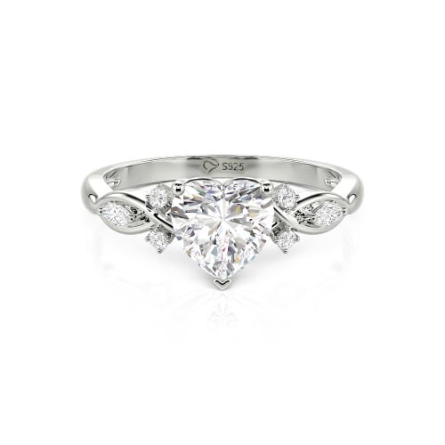 Jeulia Classic Infinity Custom Heart Ring