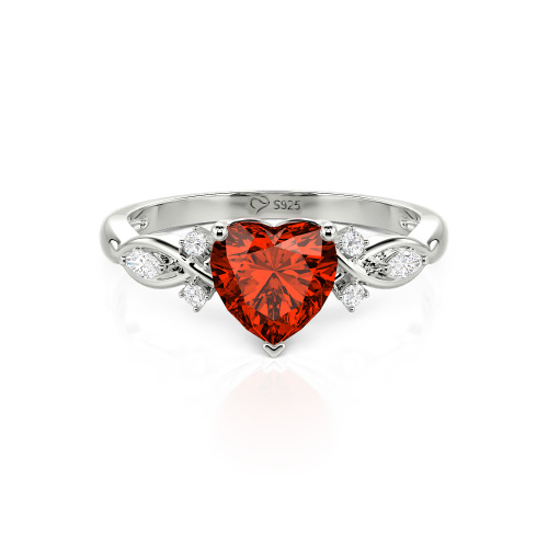 Jeulia Classic Infinity Custom Heart Ring