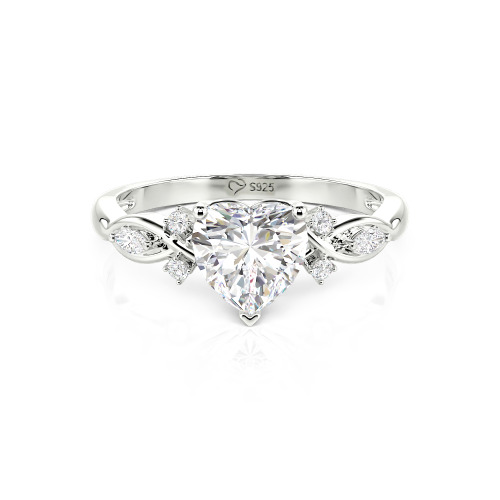 Jeulia Classic Infinity Custom Heart Ring